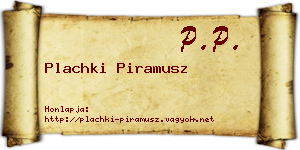 Plachki Piramusz névjegykártya